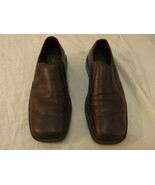 ROCKPORT BROWN LEATHER UPPER MANMADE BALANCE SLIP ON MEN&#39;S sz9.5 M DRESS... - $22.56