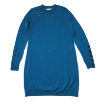 NWT La Maille Sezane Paola in Cerulean Blue Merino Wool Knit Sweater Dress XS - £125.79 GBP