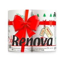 Renova Christmas Toilet Paper - 4 Rolls/Pack, 3-Ply, 160 Sheets, Xmas, Decor - £10.26 GBP+