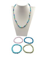 Honora Multicolored Freshwater Pearl Necklace 4 Matching Pearl Stretch Bracelets - $64.35