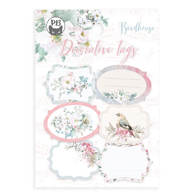 Birdhouse Double-Sided Cardstock Tags 6/Pkg- 04 P13BIR24 - $7.30