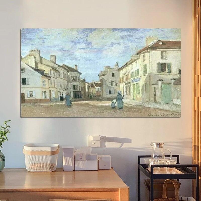 Hand Painted Claude Monet Impression An Old Street of Chaussee Argenteuil 1872 L