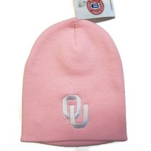 NCAA Oklahoma Sooners Womens Winter Hat Beanie Knit Cap Pink One Size Point 40 - £11.59 GBP