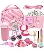 Kids Pretend Play Little Girl Purse Accessories, Princess Toy Cell Phone... - £36.75 GBP