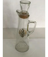 Vintage liquor decanter with handle Romanov crest coat of arms embossed ... - $25.69