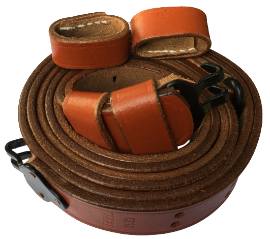 US M1 Garand Rifle M1907 Leather Carry Sling WWII Marked with Extra Keepers - $21.13
