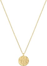 Moon Pendant Necklace 14K Gold Plated Coin Pendant Necklace New Moon Crescent Mo - £24.05 GBP