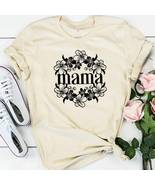 Yellow Cream Floral Wreath MAMA T-shirt - £22.91 GBP