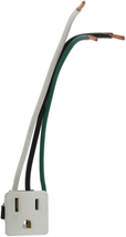 15A, 125V, Snap-In Receptacle, Grounding, 1374-1W, White - $8.81