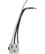 15A, 125V, Snap-In Receptacle, Grounding, 1374-1W, White - $162.17 MXN