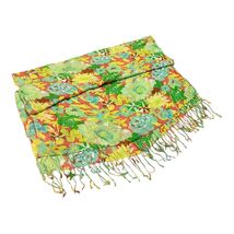 Isaac Mizrahi Live Rayon Floral Scarf Shawl Wrap with Fringe One Size - €14,57 EUR