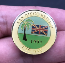 1997 San Diego British Car Day California CA Round Pin 1&quot; Diameter - £7.58 GBP
