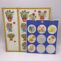 Vintage Floral Stickers Scrapbooking Lot Of 3 Partial Sheets Redi-Stix AGC  - $7.91