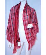 MISSONI Italy KNIT Fringe SHAWL Wool COVER Throw SCARF - £197.23 GBP