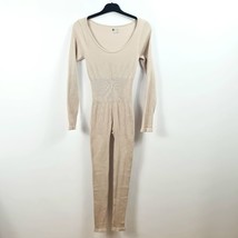 Ribbed Long Sleeve Jumpsuit - NEW - Stone - Medium - UK 10-12 - $27.64