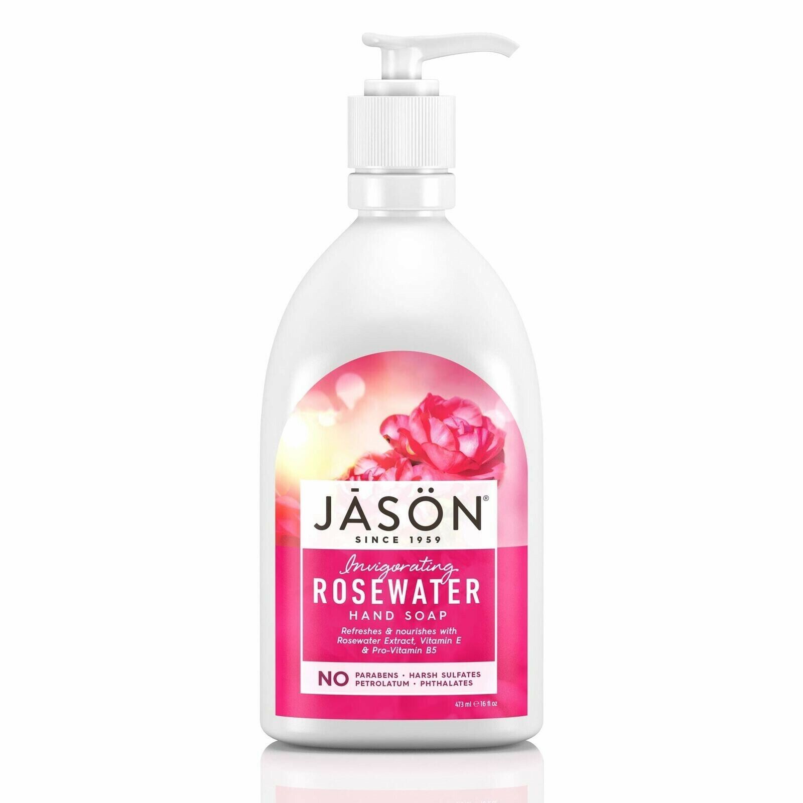 JASON Invigorating Rosewater Hand Soap, 16 Ounce Bottle - $17.38