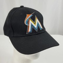 Miami Marlins Baseball Hat Cap New Era 9Twenty Black Strapback Adjustabl... - $17.99