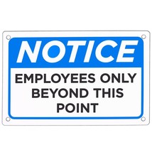 [Pack Of 3] Employees Only Sign 18&quot; x 12&quot; - £31.86 GBP