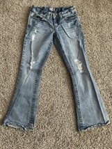 Aeropostale Women&#39;s Size 0Short  Hailey Skinny Flare Jeans Distressed Li... - £11.17 GBP