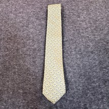Haggar Mens Tie Yellow with Multicolor Polka Dots Silk Business Suit Nec... - $11.99