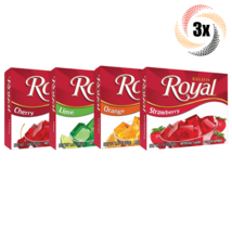 3x Packs Royal Variety Flavor Gelatin | 4 Servings Each | 1.4oz | Mix &amp; Match - £9.33 GBP