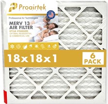 Proairtek AF16251M13SWH Model MERV13 16x25x1 Air Filters (Pack of 6) - £31.26 GBP