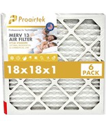 Proairtek AF16251M13SWH Model MERV13 16x25x1 Air Filters (Pack of 6) - £31.37 GBP