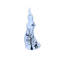 8.5” Ceramic Tabletop Halloween Ghost Bat Tree Cat Scary Spooky Decoration - $14.23