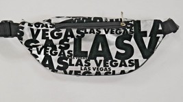 Fanny Pack Silver Black Print Las Vegas Spellout One Size - £17.52 GBP