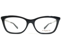 Coach Eyeglasses Frames HC 6114 5501 Black Silver Cat Eye Full Rim 51-16-140 - £51.28 GBP