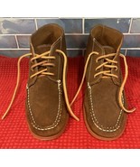 Men’s Sz 10.5 Land’s End Suede Chukka Ankle High-Top Boots Business Casu... - $672.86 MXN