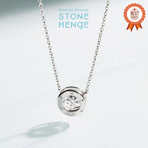 [Stonehenge] Stella Dancing Stone Silver Necklace SC1610 Korea Jewelry - £214.98 GBP