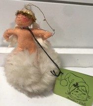 Annalee Doll Angel Ornament Christmas Holiday Angel Puff Ball Handmade￼ Vtg 1981 - £15.02 GBP
