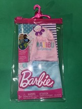 Mattel Barbie Fashions Malibu California Top, Skirt, Necklace, Bracelet NEW - £3.19 GBP