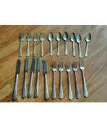 Rogers &amp; Bro XII IS Silver Plate 20 Piece Flatware Forks, Spoons, Knives  - $61.22 CAD