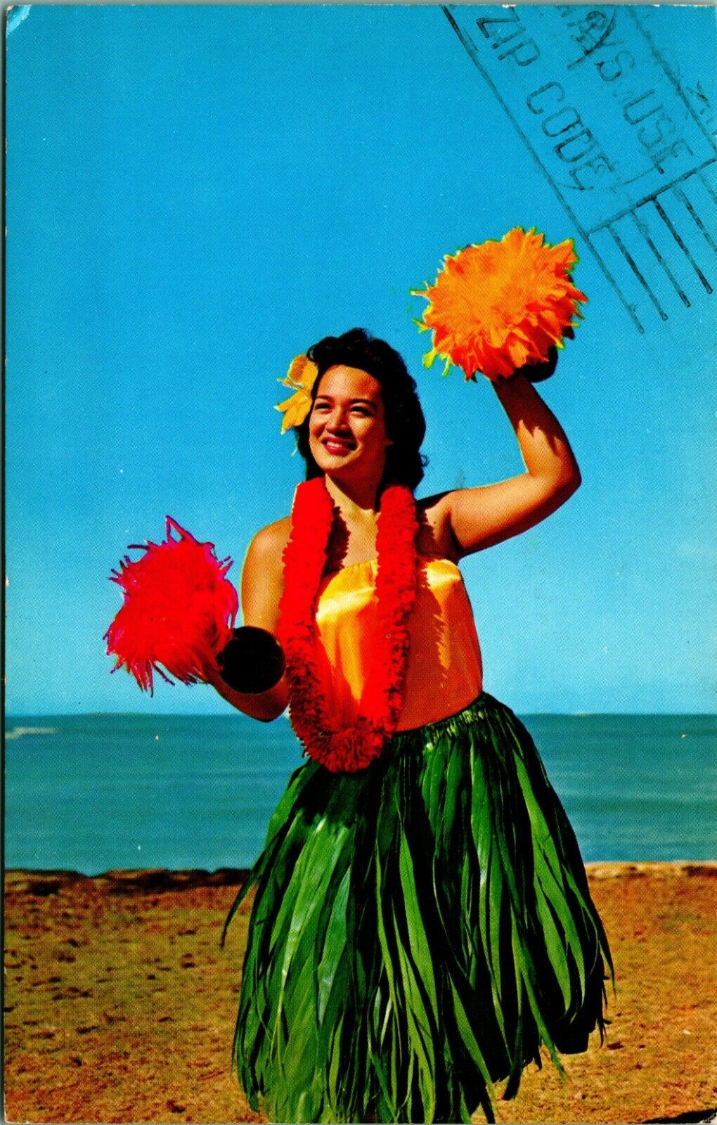 Hula Maid at Kodak Polynesian Hula Show Hawaii HI Chrome Postcard  Q13 - $2.92