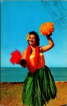 Hula Maid at Kodak Polynesian Hula Show Hawaii HI Chrome Postcard  Q13 - £2.32 GBP