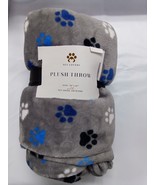Pet Lovers Plush Throw Blanket Soft Size  50x60 Pet Pride Artwork Gray. - €12,83 EUR