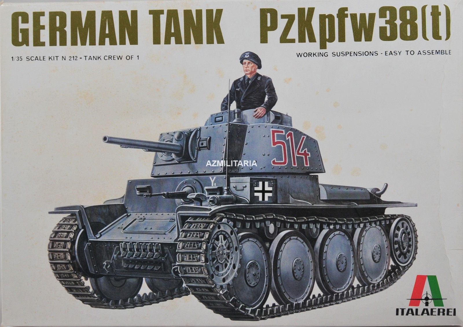 Primary image for Italaerei German Tank Pz Kpfw. 38 (t) 1/35 Scale Kit 212