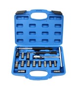 17pcs Diesel Injector Seat Cutter Cleaner Universal Injector Re-Face Rea... - $69.03 CAD