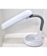 OttLite Desk Night Stand Lamp Flexible Neck White Gray Accents New 18 W ... - $37.99