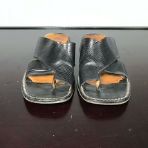 VS Made in Italy Sandals Sz 6 M, Black Leather Women&#39;s Fashion. - £14.73 GBP