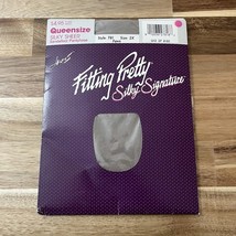 Vintage Hanes Fitting Pretty Queensize Silky Sheer Sandalfoot Pantyhose ... - $9.49