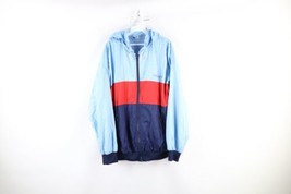 Vintage 90s Adidas Mens XL Distressed Color Block Hooded Windbreaker Jacket - £38.47 GBP