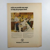 Vtg Westinghouse Kitchen Appliance Woman Kid Cooking Print Ad 10 1/4&quot; x 13 1/2&quot; - £10.64 GBP