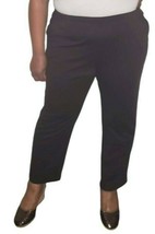 Weekends by Chicos Womens Brown Pull On Straight Stretch Ankle Pants Siz... - $21.94