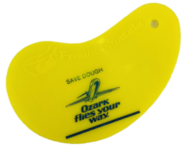 Ozark Airlines Plastic French Dough Spatula RARE Yellow Vintage 6X4&quot; Advertising - £15.73 GBP