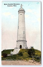 Postcard Myles Standish Monument Duxbury Massachusetts - £3.66 GBP