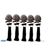 NEW 3 5 7 9 11 BLACK WHITE KNIT golf clubs Headcover Head covers Set RET... - $79.10 CAD