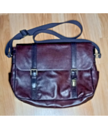 Fossil Leather laptop Messenger style Bag 15 Inch - $54.45